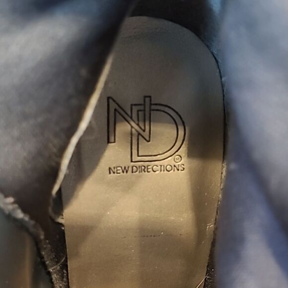 New Directions sz 8M gray suede knee length 4" heeled boots - Picture 8 of 11